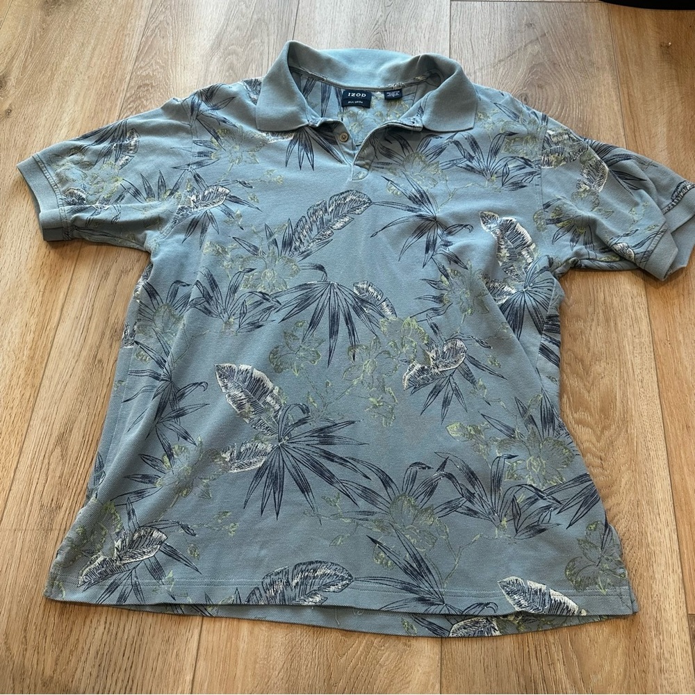 Blue Hawaiian Polo Vintage IZOD